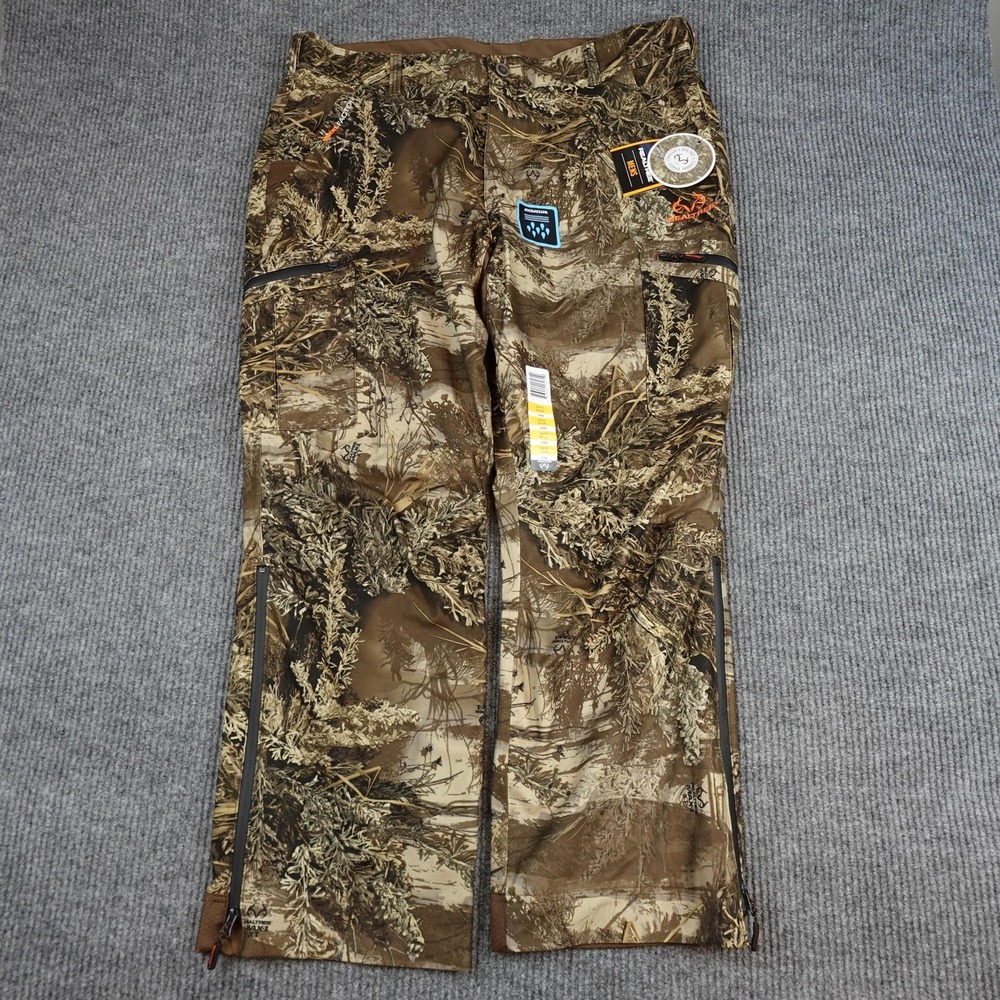 Realtree Scent Control Pants Mens XL 42x31 Brown Camo Hunting Cold Weather
